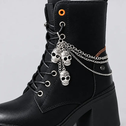 EKON Triple Skull Boot Chains - 2-Piece Set