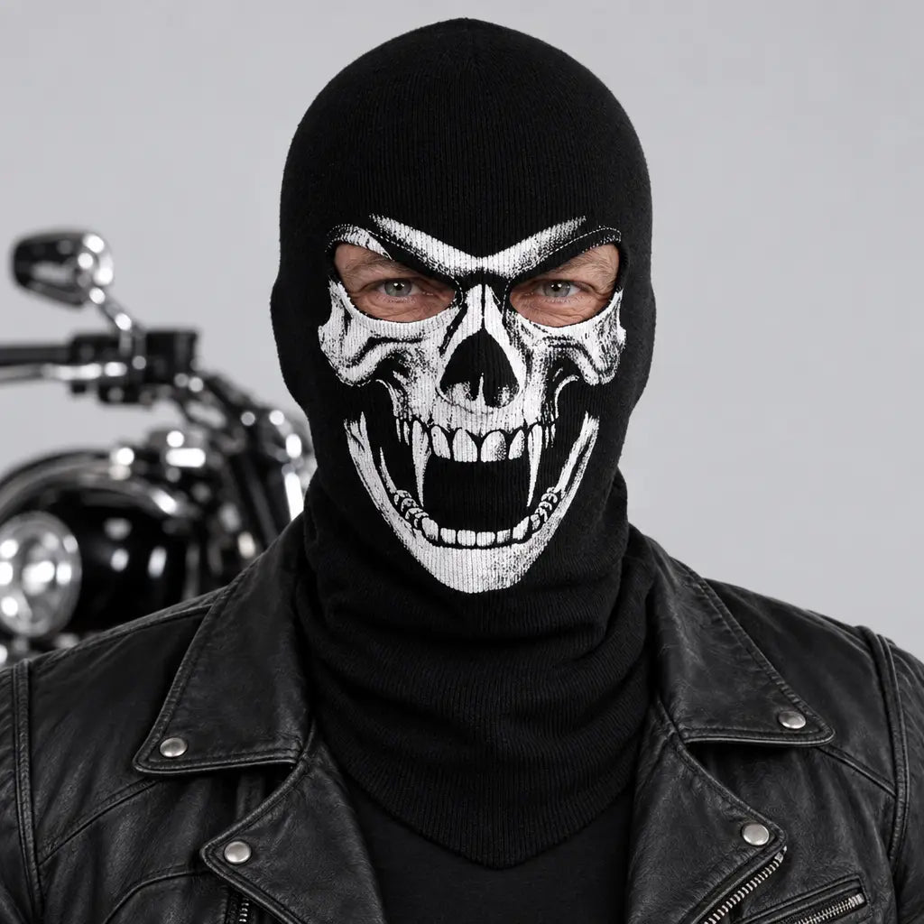 EKON Fanged Skull Knit Balaclava