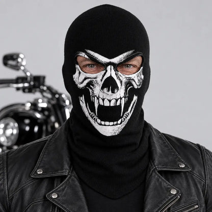 EKON Fanged Skull Knit Balaclava