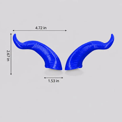 EKON Curved Devil Helmet Horns - 2 Piece Set