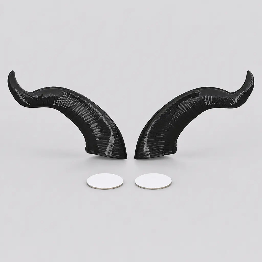 EKON Curved Devil Helmet Horns - 2 Piece Set
