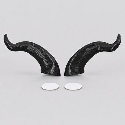 EKON Curved Devil Helmet Horns - 2 Piece Set