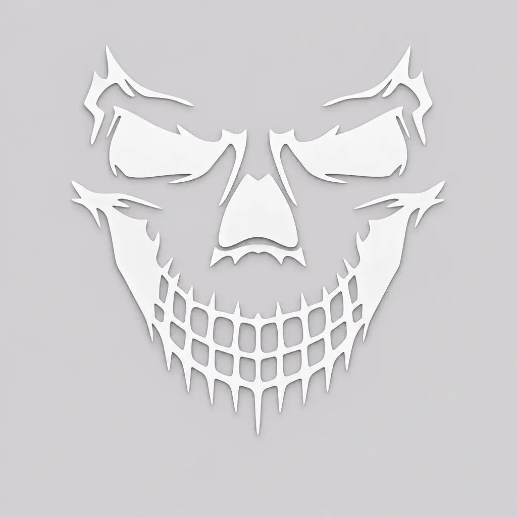 EKON Grinning Skull Helmet Decal