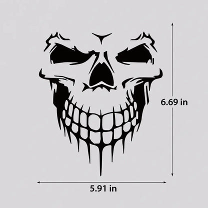 EKON Grinning Skull Helmet Decal