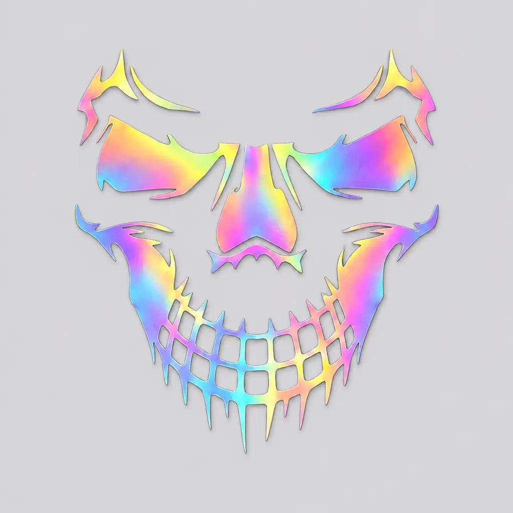 EKON Grinning Skull Helmet Decal