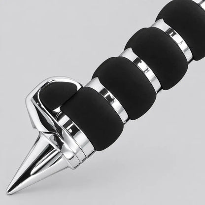 EKON Chrome Spike Motorcycle Handlebar Grips