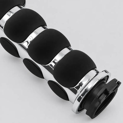 EKON Chrome Spike Motorcycle Handlebar Grips