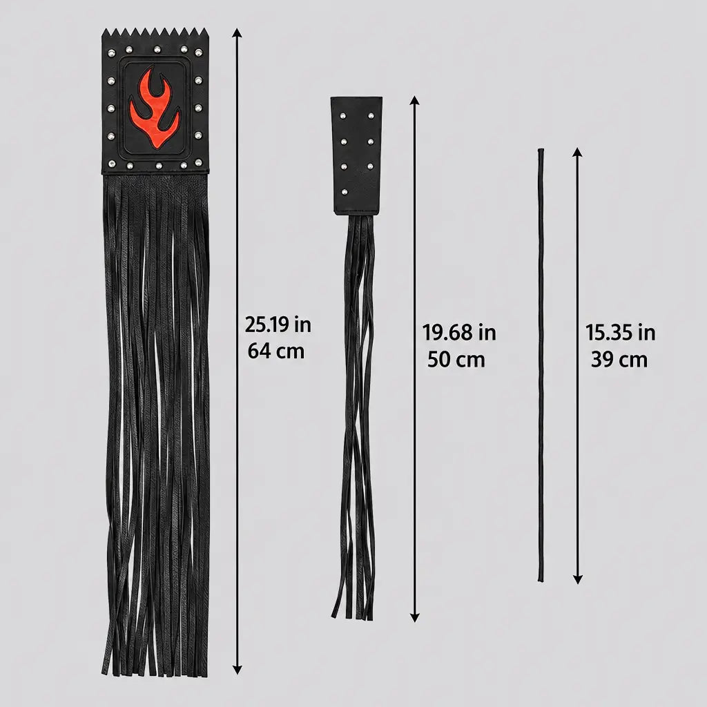 EKON Flame Fringe Motorcycle Grip & Lever Covers