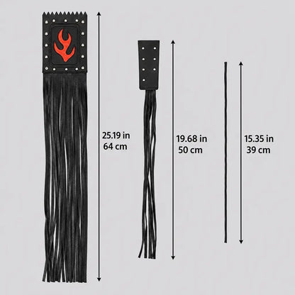 EKON Flame Fringe Motorcycle Grip & Lever Covers