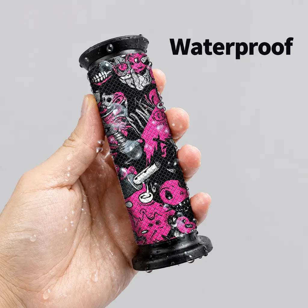 EKON Graffiti Skull Handlebar Grip Wraps