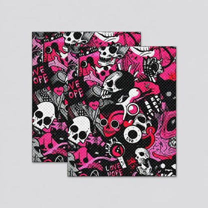 EKON Graffiti Skull Handlebar Grip Wraps