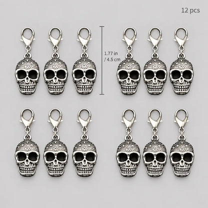 EKON Skull Shoe Charms - 12 Piece Set