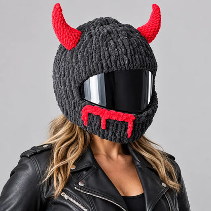 EKON Devil Horn Knit Helmet Cover