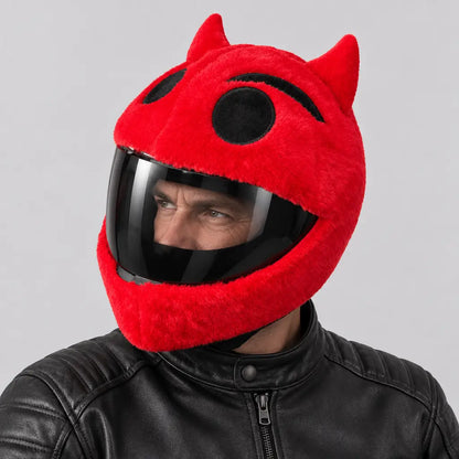 EKON Red Devil Plush Helmet Cover
