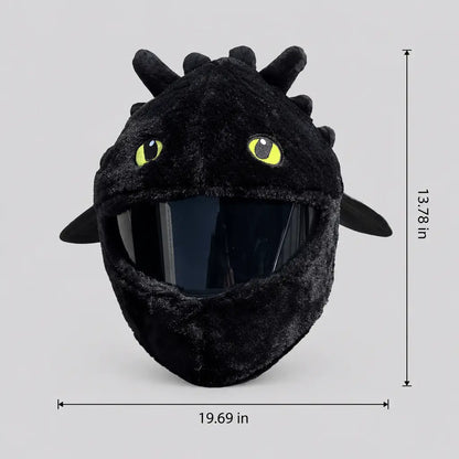 EKON Black Dragon Plush Helmet Cover