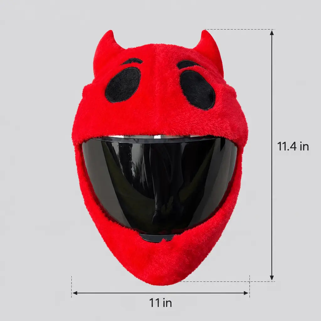 EKON Red Devil Plush Helmet Cover