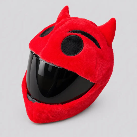 EKON Red Devil Plush Helmet Cover
