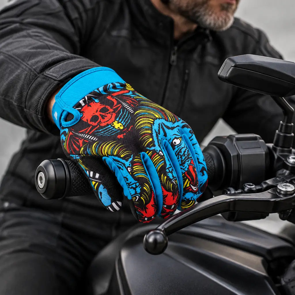 EKON Skull Claw Full-Finger Riding Gloves