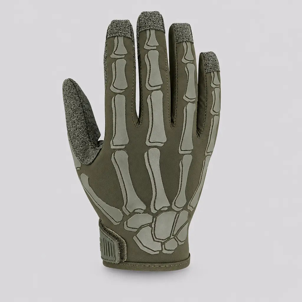 EKON Skeleton Touchscreen Tactical Riding Gloves Green
