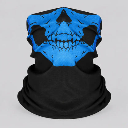 EKON Skull Neck Gaiter Blue