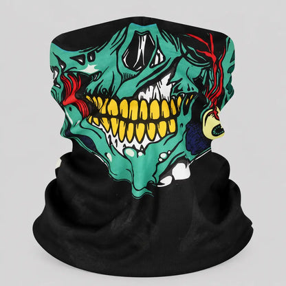 EKON Skull Neck Gaiter Green