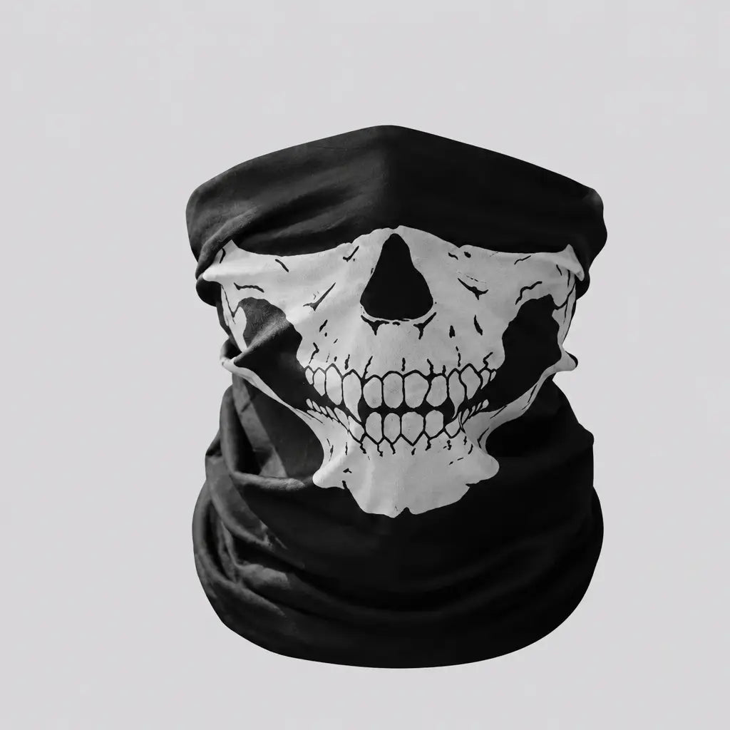 EKON Skull Neck Gaiter White