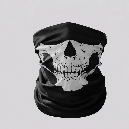 EKON Skull Neck Gaiter White