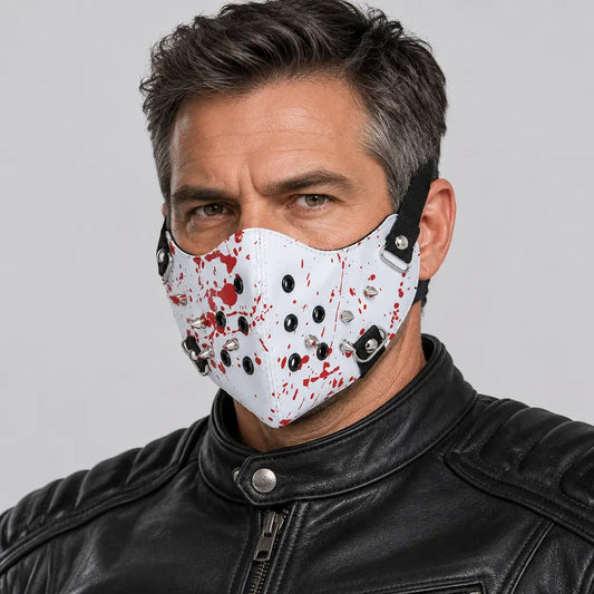 EKON Blood Splatter Spiked Mask