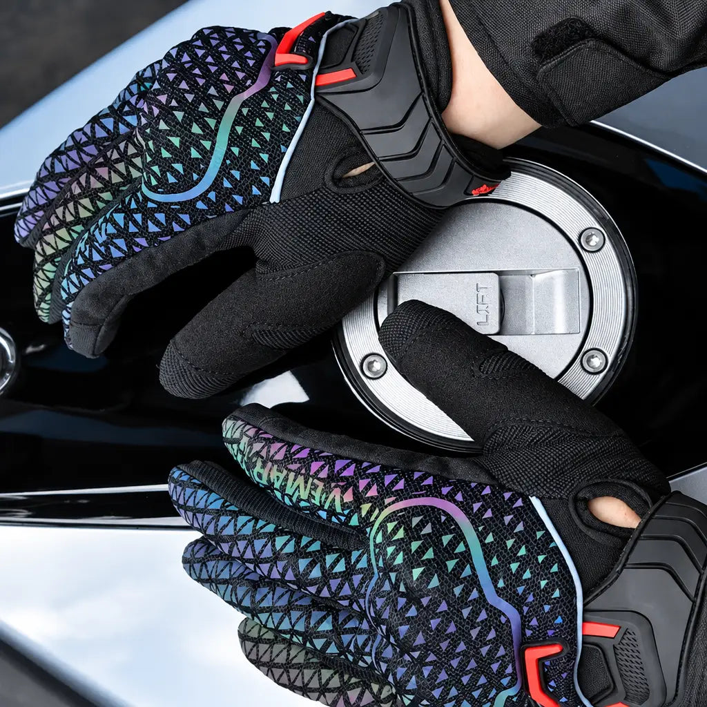 EKON Prism Reflective Touchscreen Riding Gloves