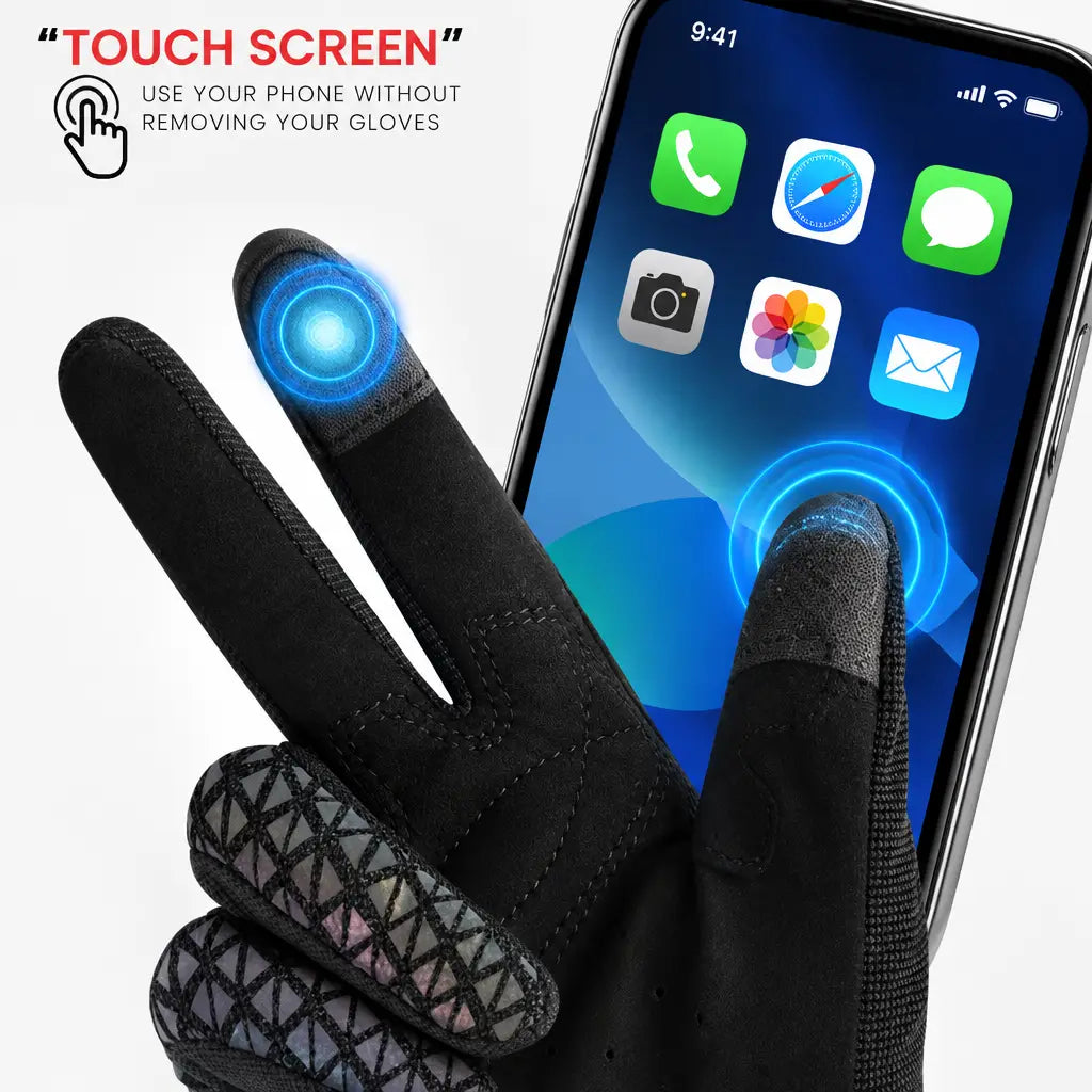 EKON Prism Reflective Touchscreen Riding Gloves