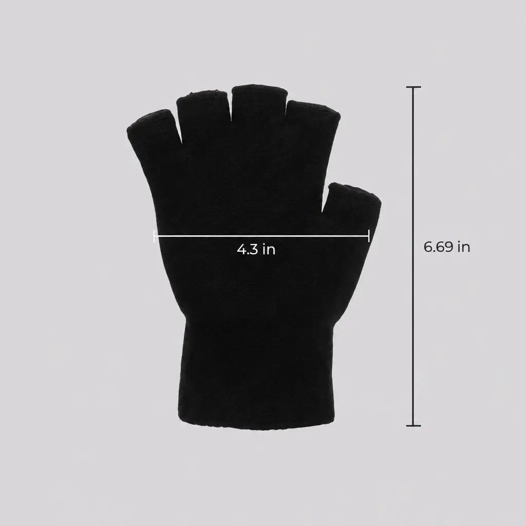 EKON Boneprint Fingerless Knit Gloves