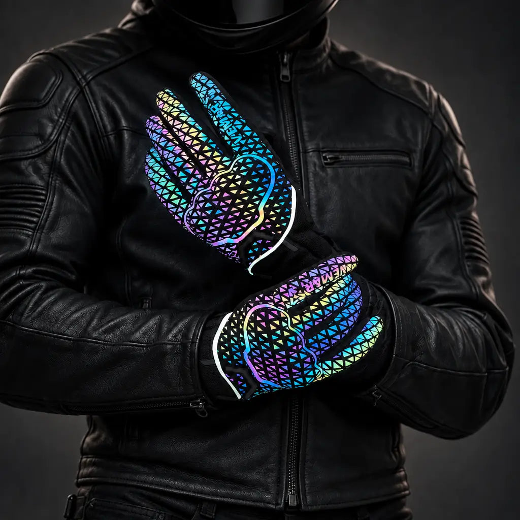 EKON Prism Reflective Touchscreen Riding Gloves