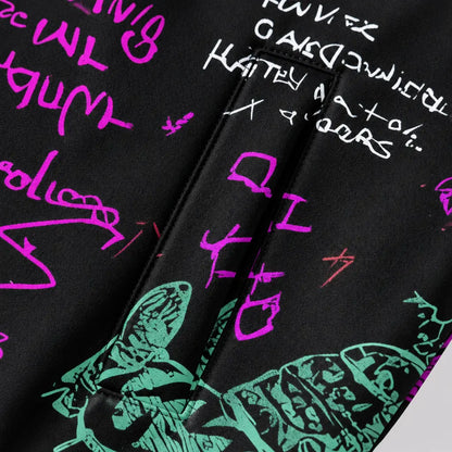 EKON Neon Skull Graffiti Jacket