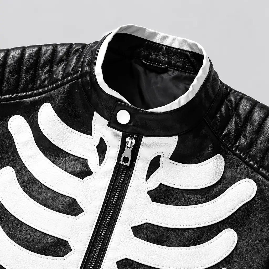 EKON Skeleton Biker Jacket