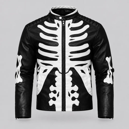 EKON Skeleton Biker Jacket