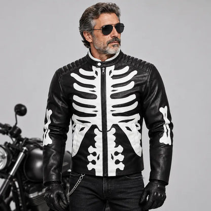 EKON Skeleton Biker Jacket