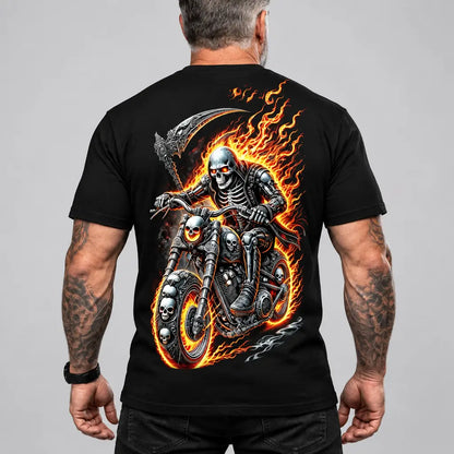 EKON Flaming Reaper Motorcycle T-Shirt