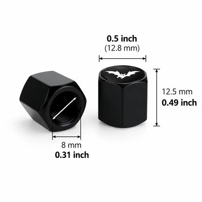 EKON Vampire Bat Tire Valve Caps