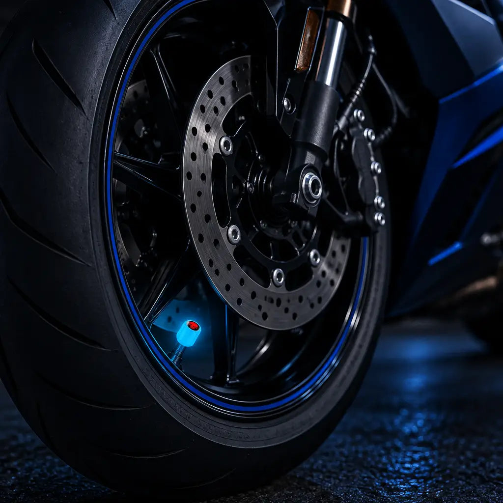 EKON Glow Skull Motorcycle Valve Caps – 4-Pack