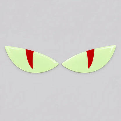 EKON Glow Devil Eye Motorcycle Decals Red Pupils