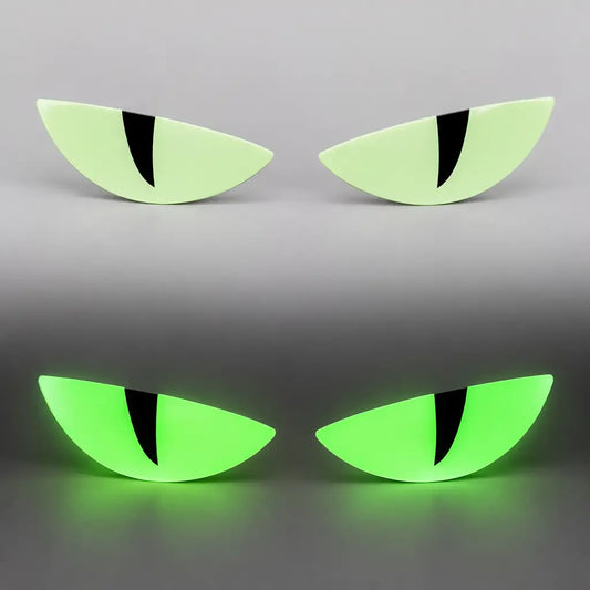 EKON Glow Devil Eye Motorcycle Decals Black Pupils