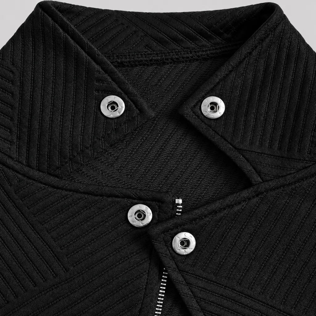 EKON Textured Moto Zip Jacket
