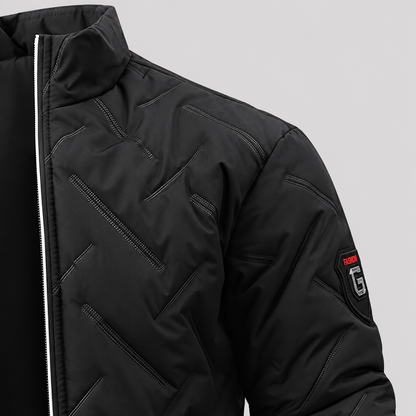 EKON Diagonal Texture Zip Jacket