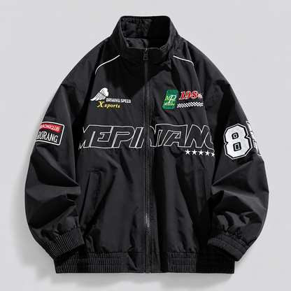 EKON Racing Patch Quilted-Lined Jacket