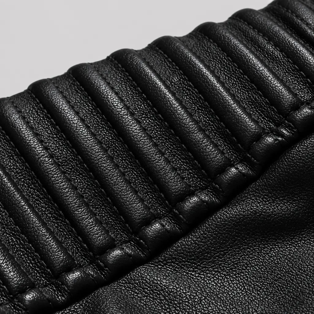 EKON Ribbed Shoulder Zip Jacket