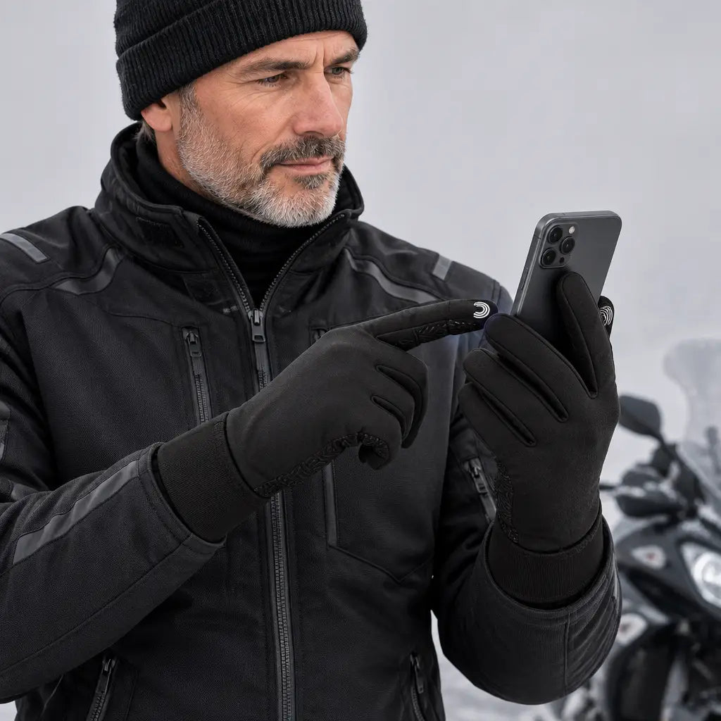 EKON Textured Palm Touchscreen Riding Gloves