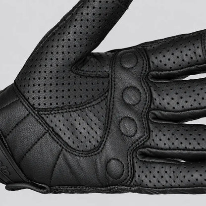 EKON Perforated Leather Touchscreen Riding Gloves