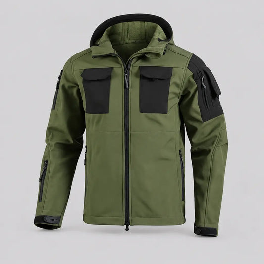 EKON Multi-Pocket Hooded Jacket Fern Green