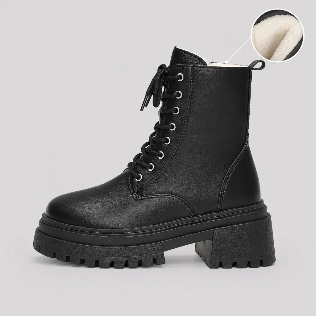 EKON Rebel Plush-Lined Platform Boots
