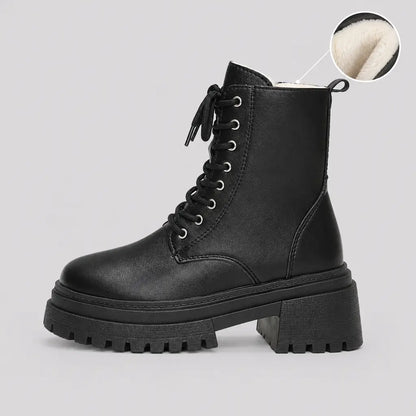 EKON Rebel Plush-Lined Platform Boots